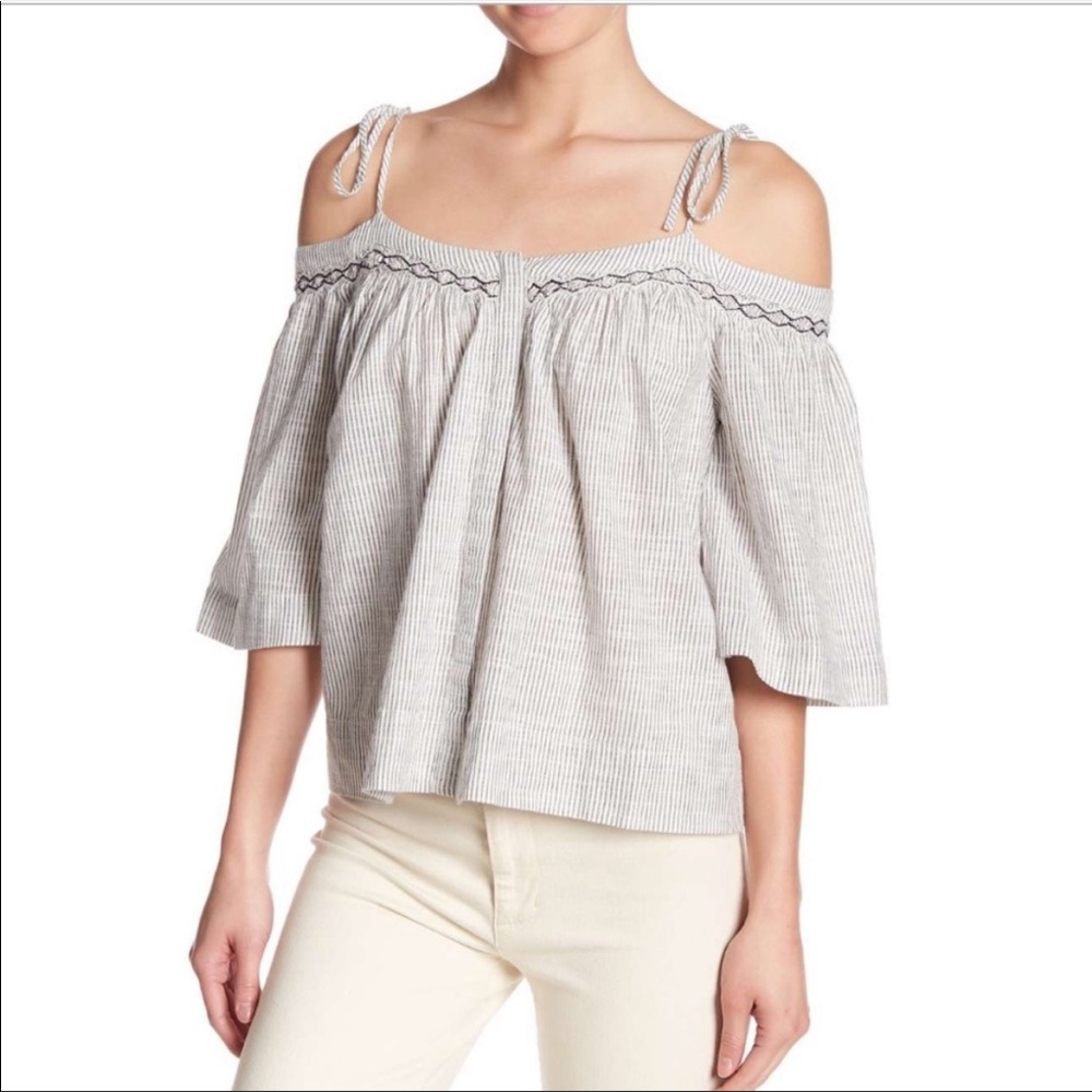 La Vie rebecca Taylor cold shoulder top